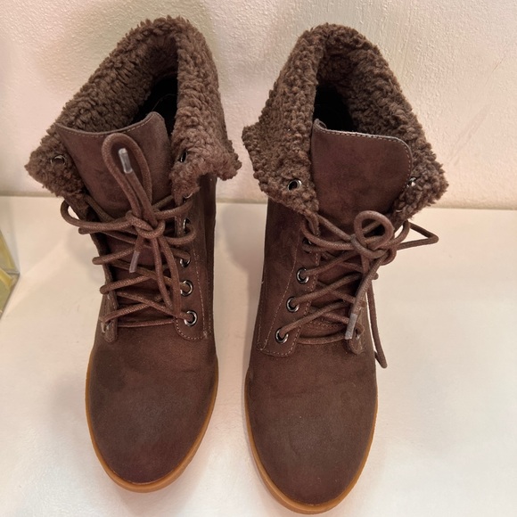 DANA BUCHMAN | laced brown wedges - Picture 3 of 8